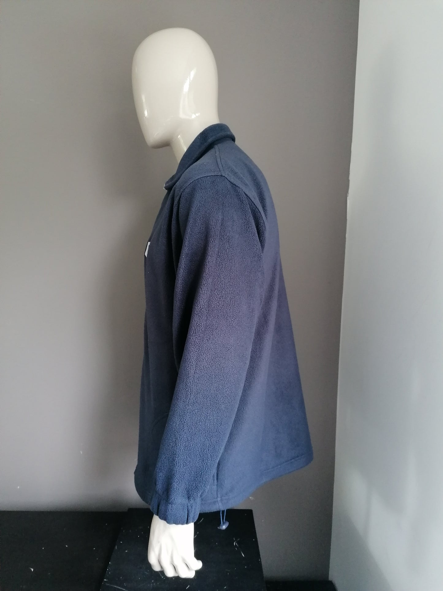 Chaleco / chaqueta de vellón de textiles marinos. Color azul oscuro. Tamaño XL