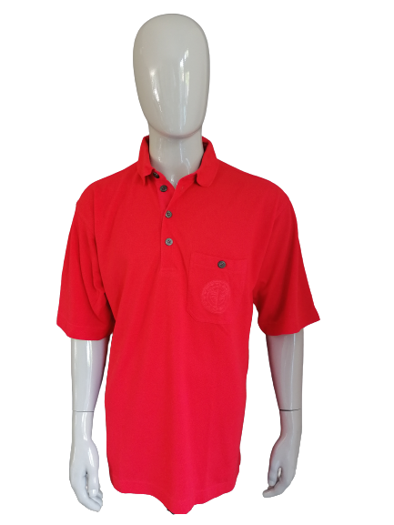 Vintage Poloshirt von Carlo Colucci – rot – Größe XL