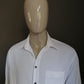Vintage Versace Classic overhemd. Wit wrinkle effect. Mt XL. Viscose.