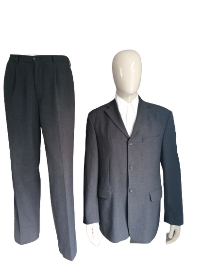 WE Fashion Wollen Kostuum. Donker Grijs gekleurd. Maat 52 EcoGents