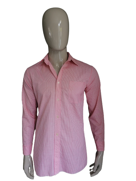 Chemise de Vintage 70. Red White Checkered. Taille M.