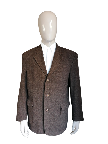Vintage LFC woolen jacket. Brown mixed. Size L.