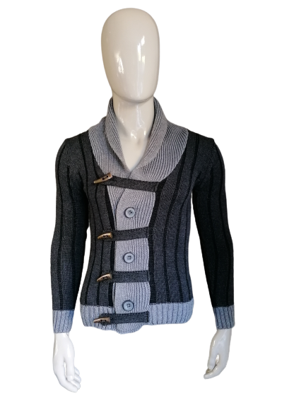 Wam denim vest with buttons. Gray colored. Size S.