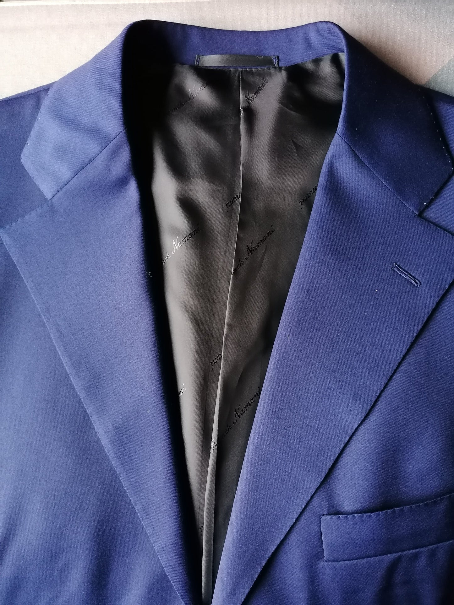 Franck Namani Laine Colbert Ultimum. Bleu foncé coloré. Taille 56 / XL
