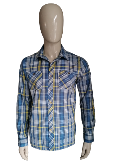Levi's shirt. Blue yellow checked. Size M.