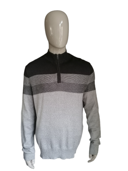 Urban Pipeline trui met rits – grijs – maat XL
