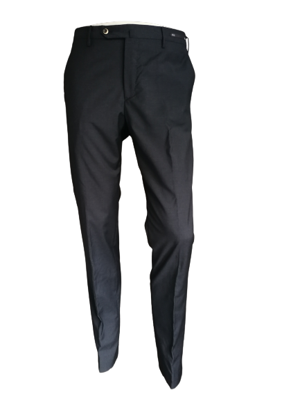 Pantaloni in lana PT01. Grigio scuro colorato. Dimensioni 52 / L. Slim Fit.
