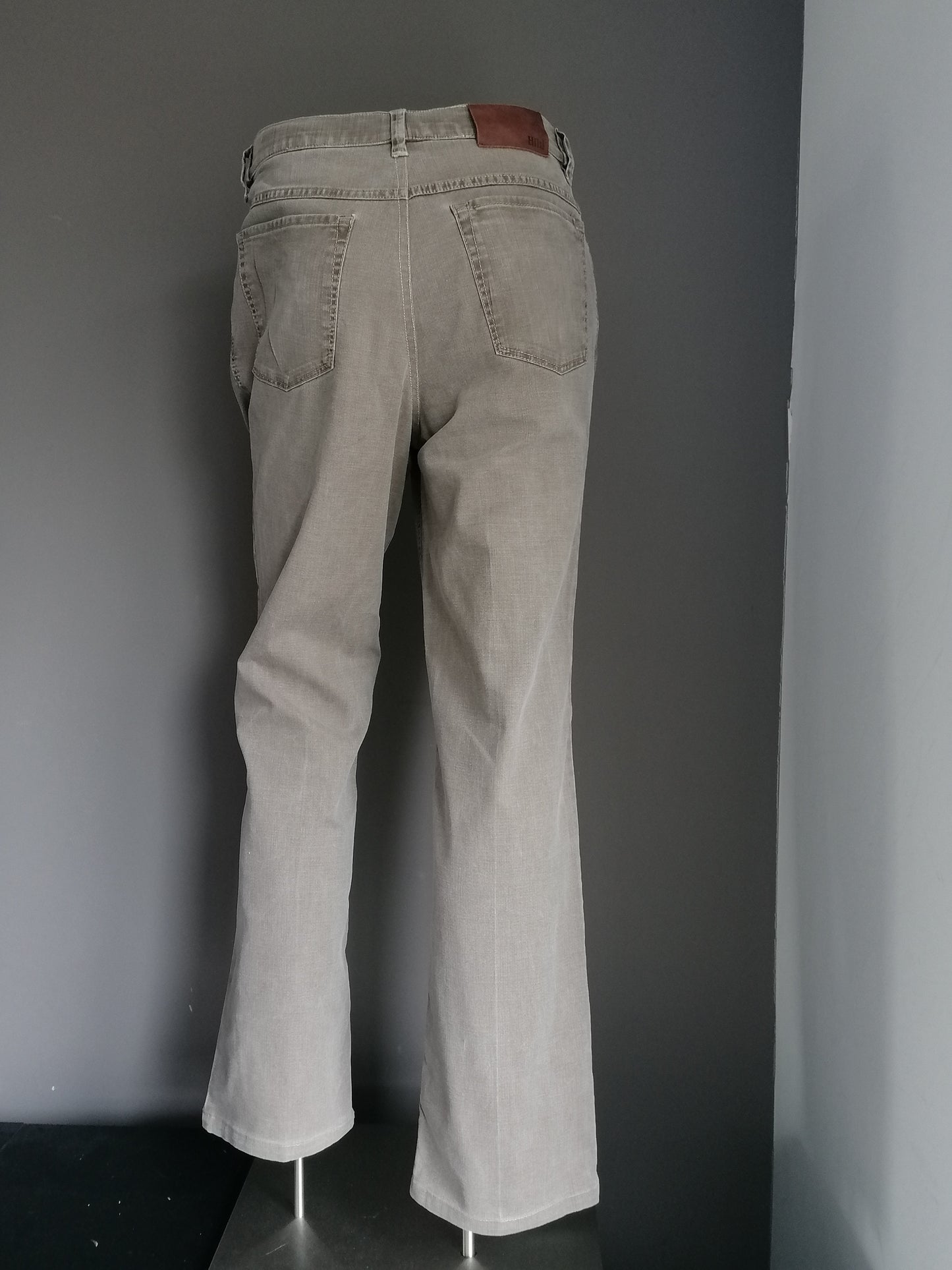 Pantalones Hiltl. Motivo marrón claro. Tamaño 54 / L. Tipo ZE500. Estirar.