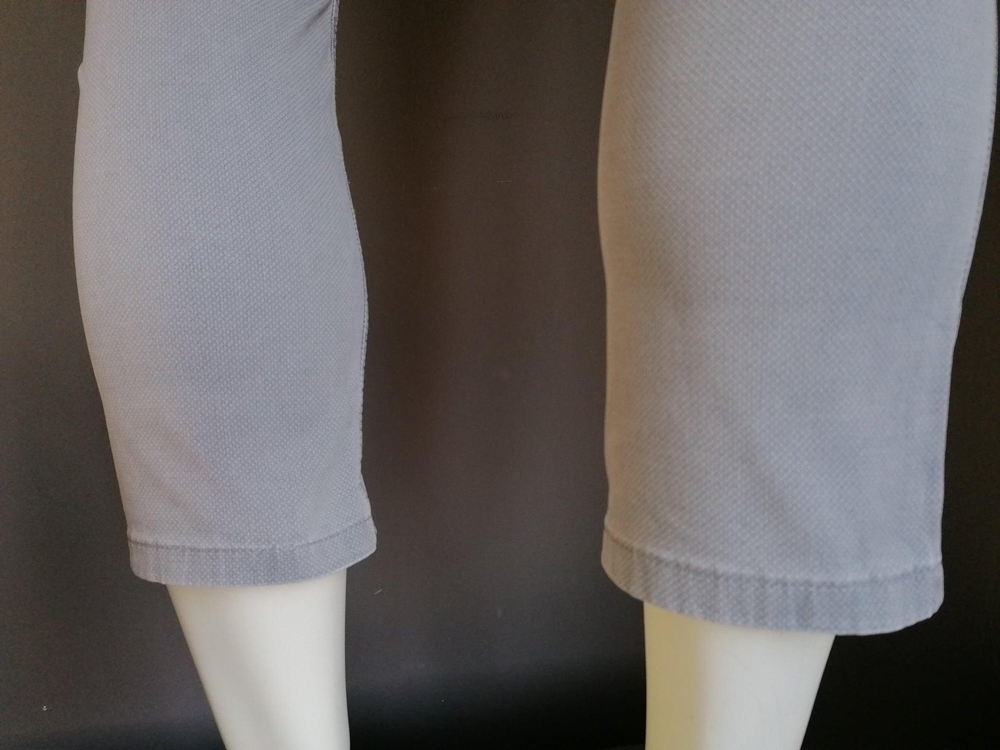 B keus: Gardeur pantalon / broek. Grijs motief. Kort model. Maat W33 - L65 cm. verkleuring - EcoGents
