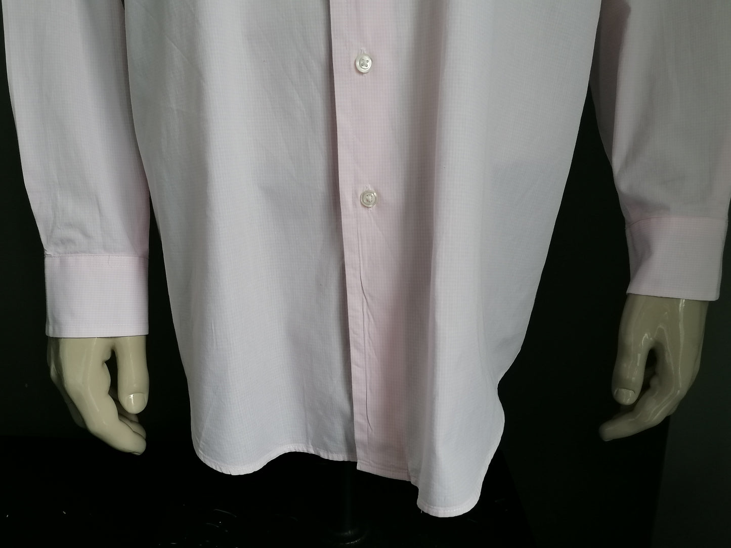 Motivo bianco rosa della camicia di nautica. Taglia XXL / 2XL