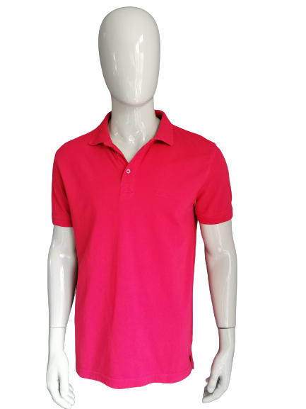 Pierre Cardin Polo. Colored red. Size XL. Regular fit.