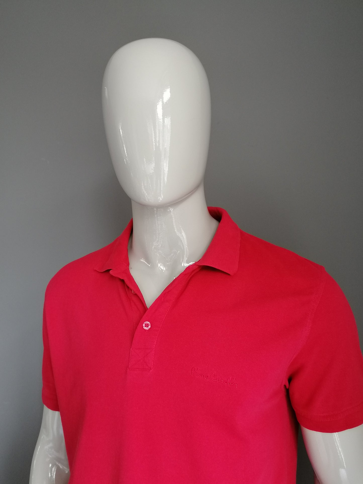 Pierre Cardin Polo. Colored red. Size XL. Regular fit.