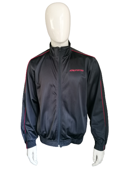 Upstairs Sport Training Jacket. Black red colored. Size L.