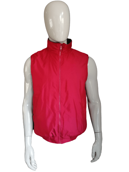 Chaps-Bodywarmer mit Fleecefutter. Rot gefärbt. Größe M. - EcoGents