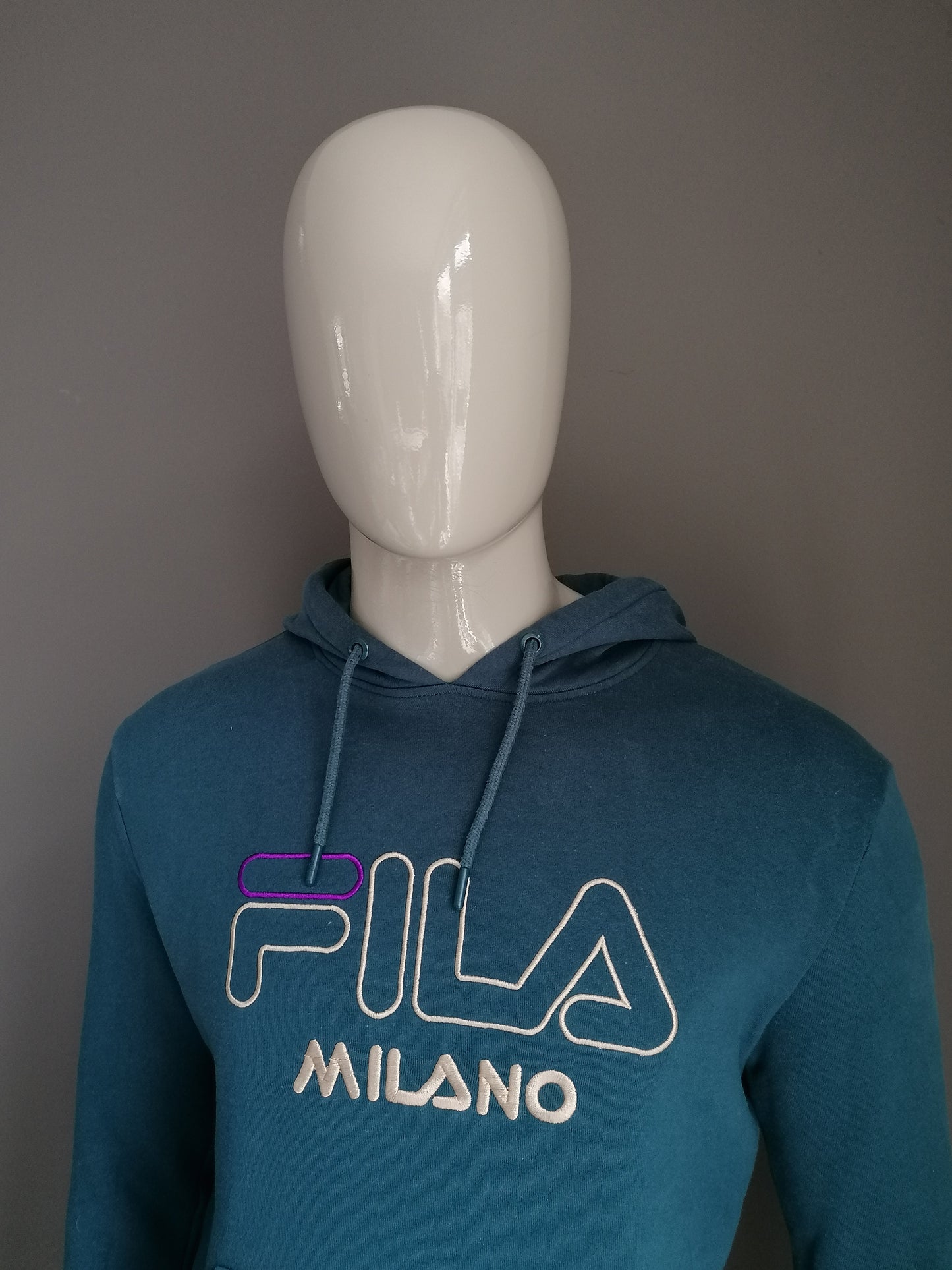 Fila Milano Hoodie. Green colored. Size S.
