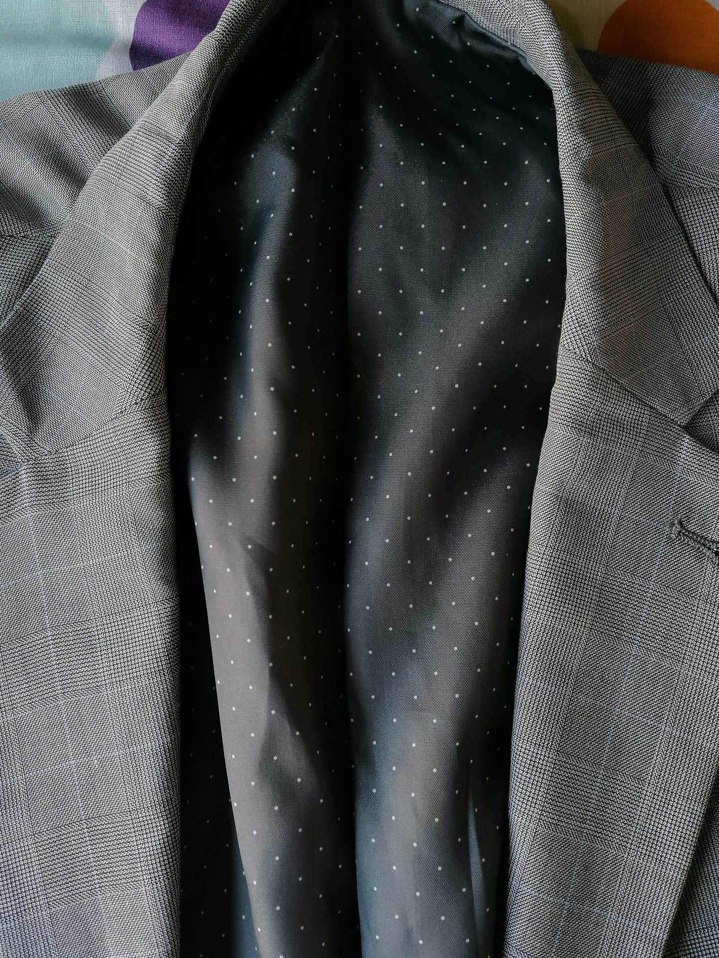 TU jacket. Gray black blue checkered. Size 58 / XL