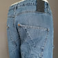 Cult Edition jeans korte broek. Blauw gekleurd. Maat W36.