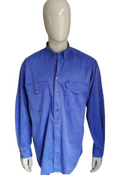 Jacques Britt New Line Shirt. Blau gefärbt. Größe übergroße 41 / m >> xl.