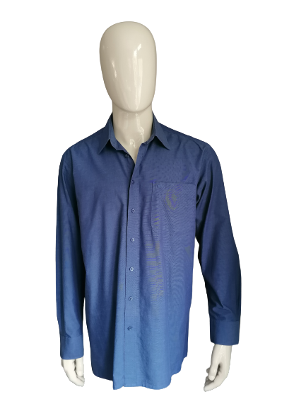 Elmior overhemd. Donker Blauw gekleurd. Maat 41 / L.