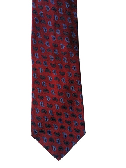 Cravatta Ballantyne in seta. Colore rosso blu.
