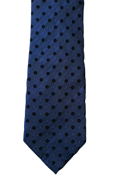 Cravatta in seta Steppin' Out. Motivo floreale blu.