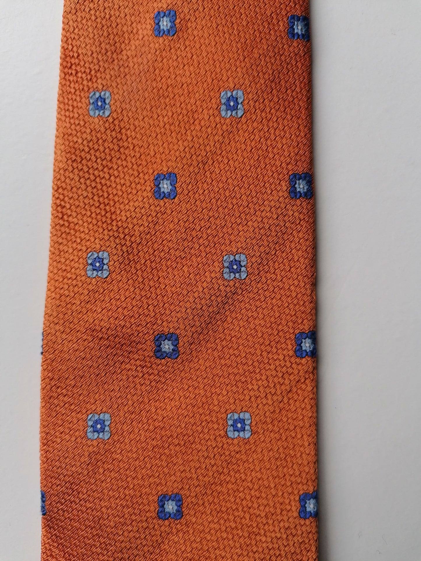 Vakko Silk Tie. Couleur bleu orange.