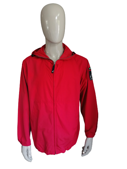 Vintage Nylon Nautica Boy Scout zomer jack/jas. Rood gekleurd. Maat M / L.
