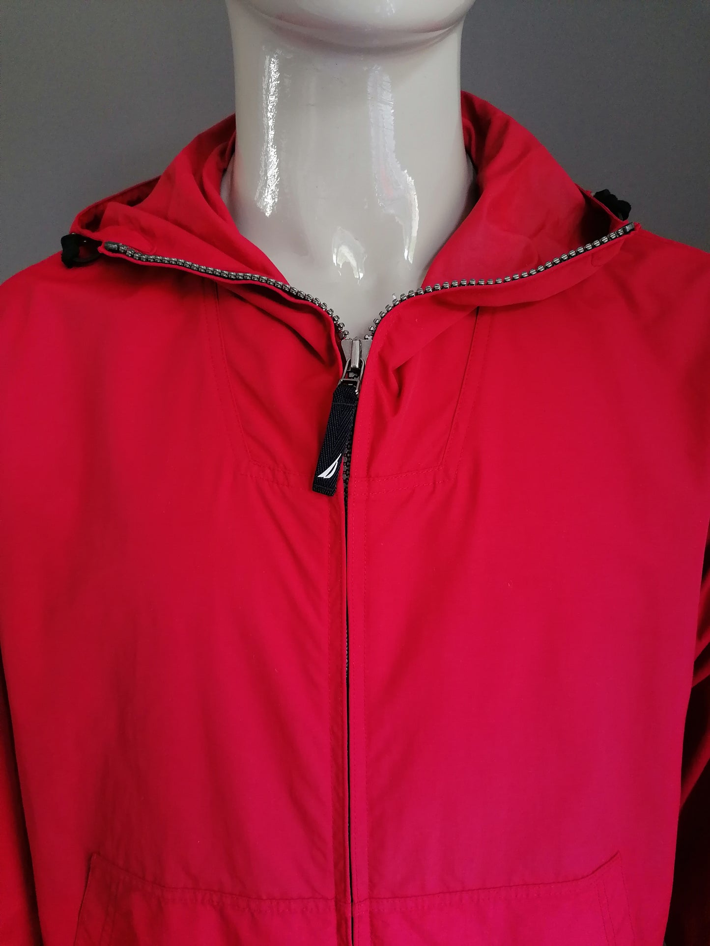 Nylon Nautica Boy Scout vintage Jack/giacca estiva. Rosso colorato. Dimensione M / L.