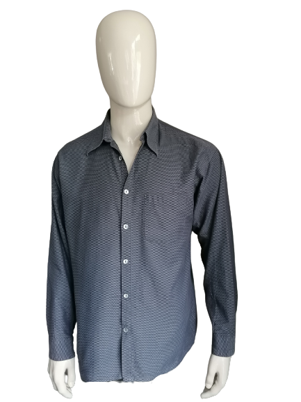 Vintage Sighum Shirt. Schwarzer grauer Druck. Größe L.