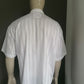Vintage Signum overhemd korte mouw en grotere knopen. Wit gestreept motief. Maat XL.