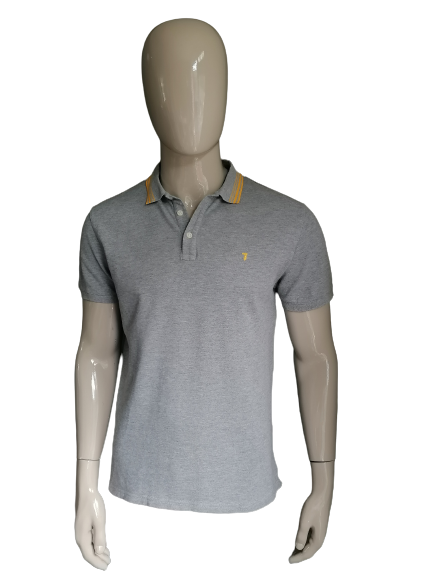 B choice: Trussardi Polo. Gray yellow colored. Size XL. very small hole