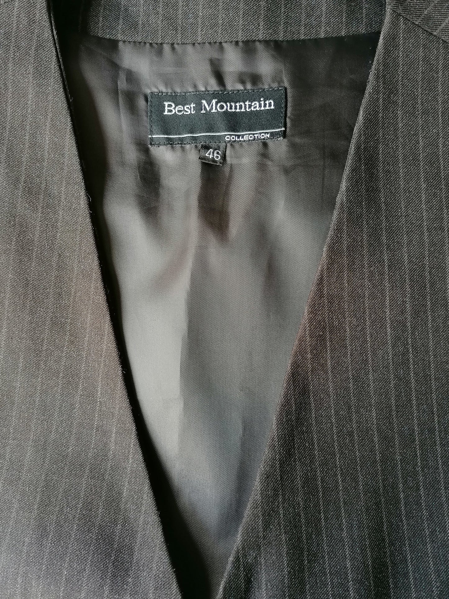Best mountain waistcoat. Brown striped. Size 46 / S.