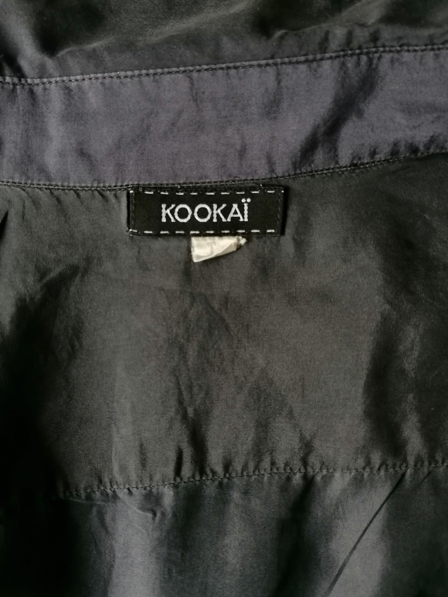 B choice: Kookaï silk shirt. Dark gray colored. Size M. spots front.