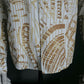 Vintage Clockhouse overhemd. Bruin Beige 90's print. Maat XL. 60% Polyester & 40% Katoen