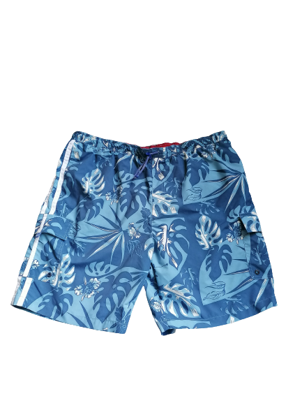 Trunks / short de natation de Debenhams / Debenhams. Floral blanc bleu. Taille xxxl / 3xl. # 601