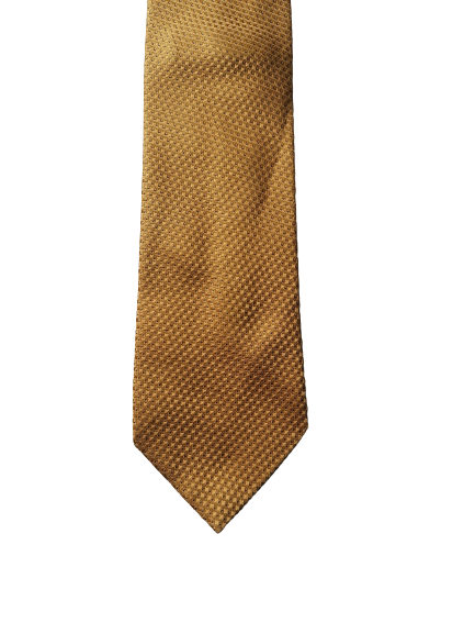 Ermenegildo Zegna silk tie. Yellow black motif.