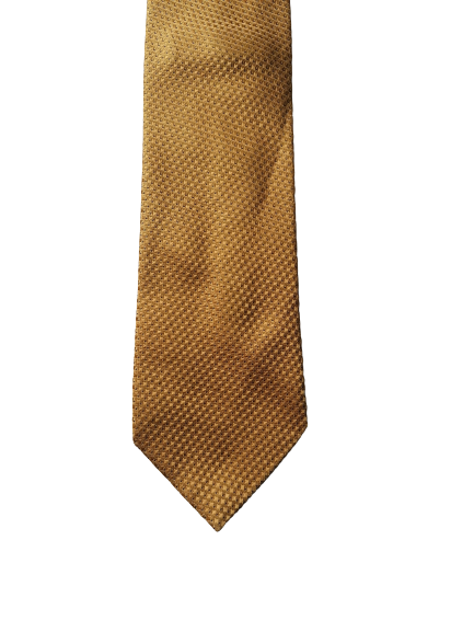 Corbata de seda Ermenegildo Zegna. Motivo amarillo negro.