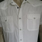 Its Noize overhemd korte mouw + borstzakken en drukknopen. Wit gestreept motief. Maat XL.