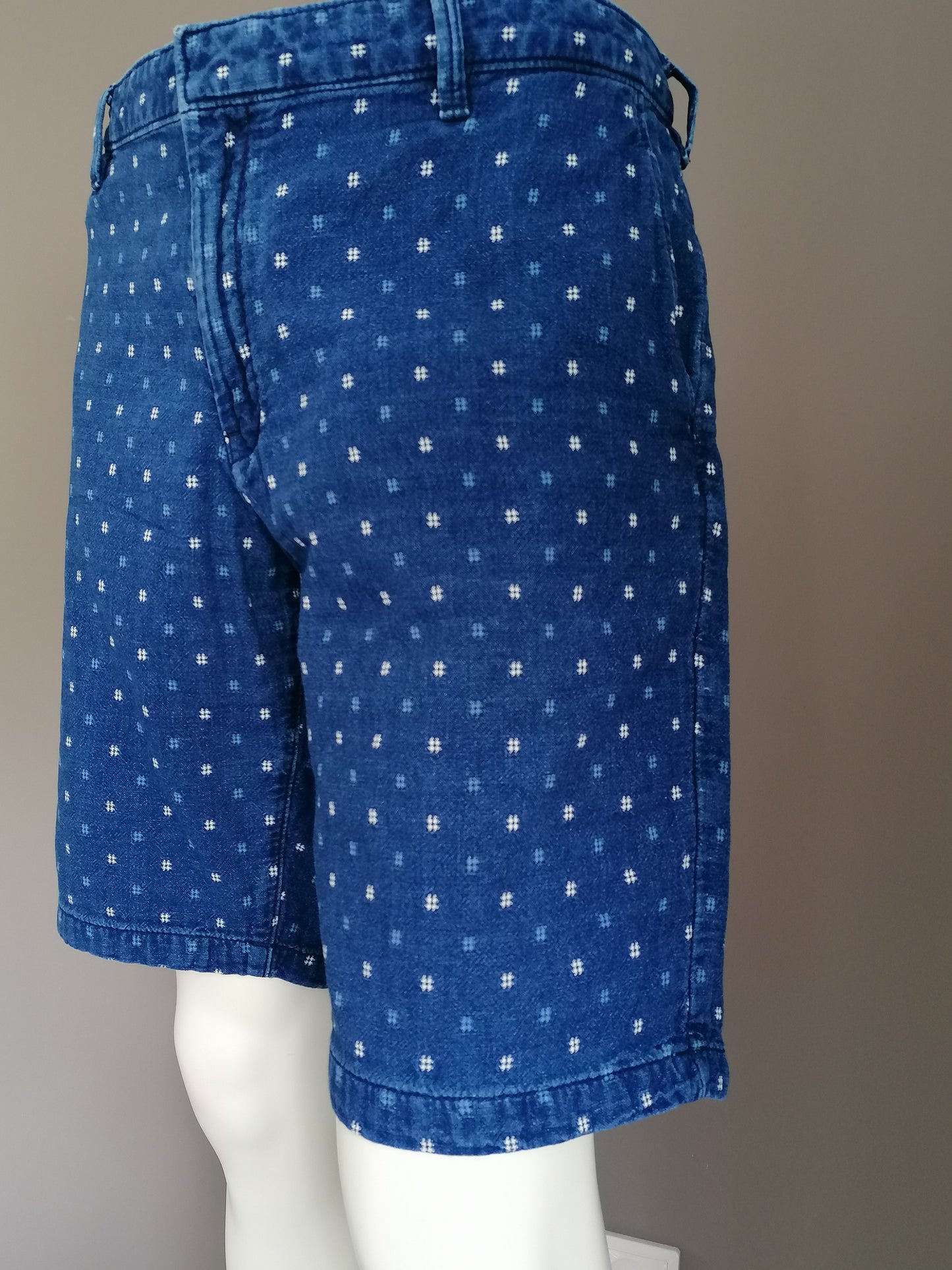Dressmann Shorts. Motivo blanco azul. Tamaño XXXL / 3XL / 60.
