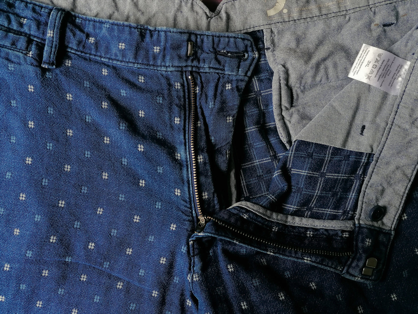 Dressmann shorts. Blue white motif. Size XXXL / 3XL / 60.