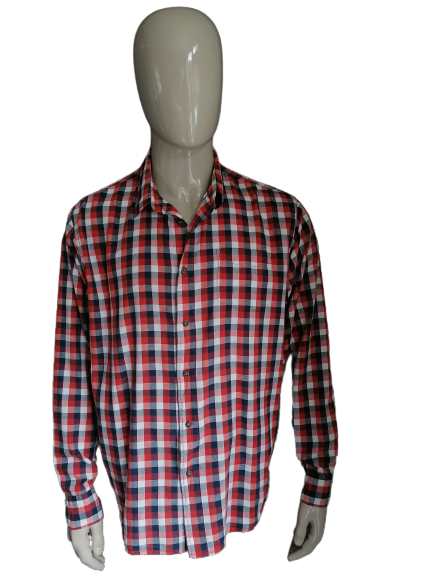 Camisa Wrangler. Azul Rojo Blanco marcado. Talla X l / XXL - 2XL.