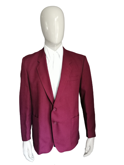Guiseppe Marlone jacket. Dark red / bordeaux colored. Size 52 / L.