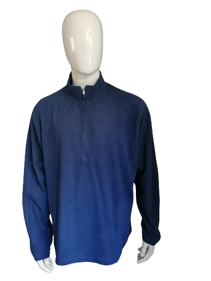 CG by Champion fleece sweater with zipper. Dark blue colored. Size XXL / 2XL.