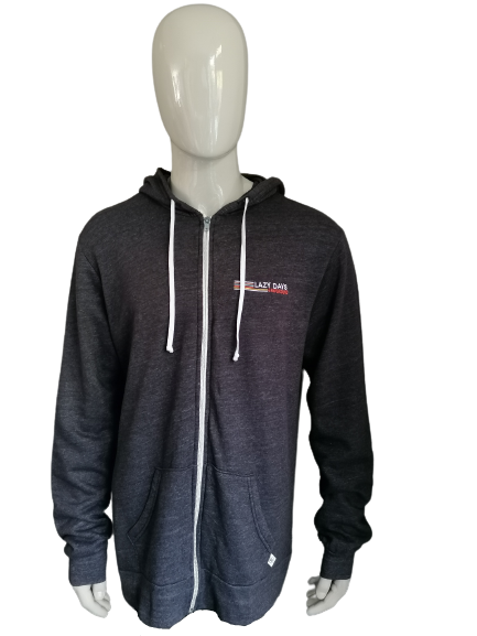 Blue 84 Vest met capuchon. Donker Grijs gekleurd. Maat XXL / 2XL.