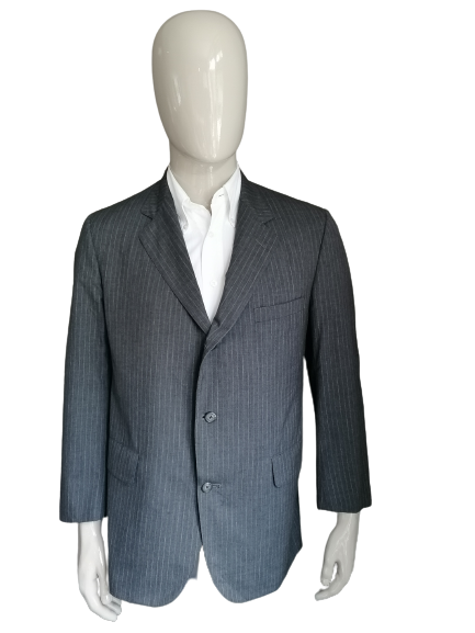 Veste de costume Brooks Brothers. Rayé gris. Taille 52/L. Réalisé sur mesure. voir dimensions.