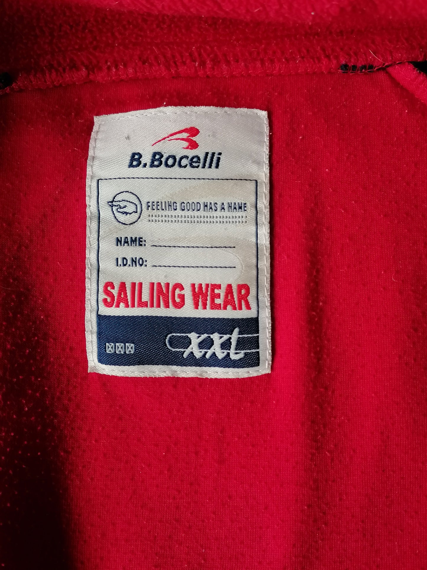 B. Bocelli Fleece vest. Rood Blauw Beige gekleurd. Maat XXL / 2XL.