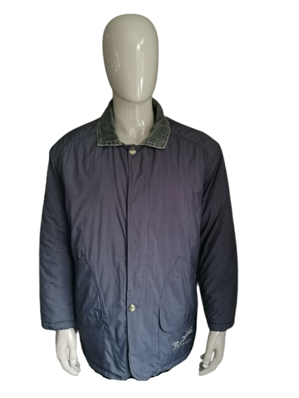 Brand5five forrada de chaqueta de invierno con botones. Motivo gris oscuro. Tamaño XXL / 2XL.