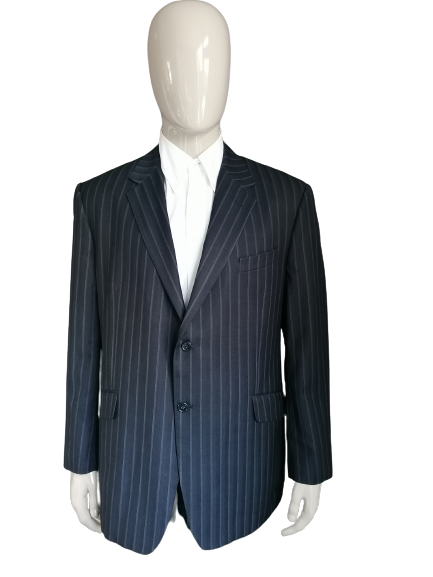 Autogramm-Jacke (Marks & Spencer). Schwarz-weiß gestreift. Größe 56 / XL.
