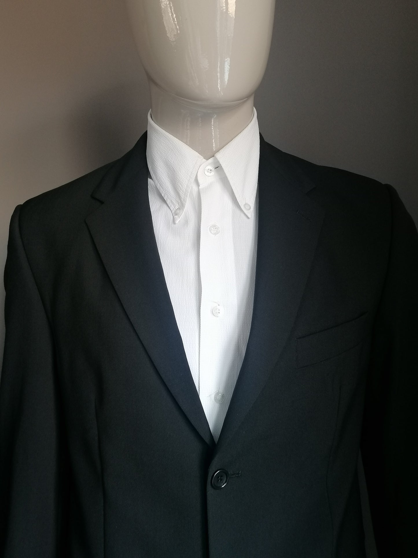 Van Gils wool costume. Black colored. Combi size: jacket size 50/m & trousers MT 54/L