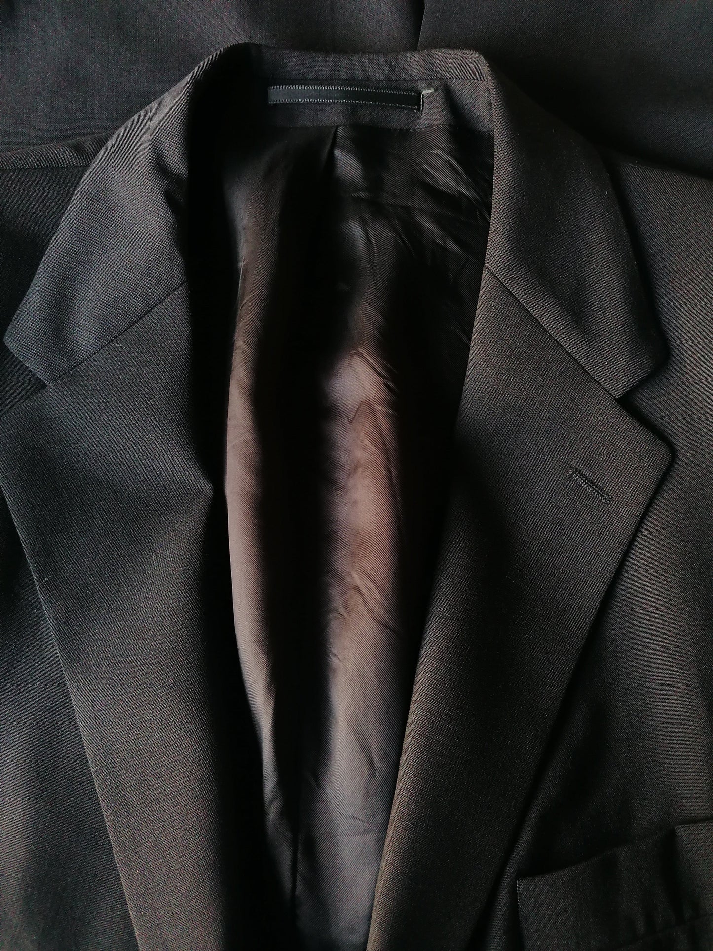 Van Gils Wollkostüm. Schwarz gefärbt. Combi -Größe: Jacke Größe 50/M & Hosen MT 54/l